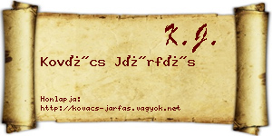 Kovács Járfás névjegykártya